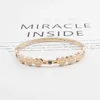 Bangle Beautiful Crystal e 6 Forever Love Small Peach Heart Bracelets Bangle Bangle Aço Interior Marca Jóia Mulher Bangle Wholesale 240411