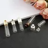 Dekorativa figurer 3x 15/20/25mm Tube Lim Cap Glass Vial Pendant Locket Mini önskar flaskor med tofs namn på ris konst smycken