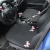 Söt bowknot universell bilsäte nacke nackkudde andas isilke auto midja support biltillbehör interiör för kvinnor