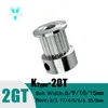 2gt 20 tanden 2gt distributieriem breedte 6 mm 9 mm 10 mm 15 mm 2gt timingpoelie boring 3/3.17/4/5/6/6.35/8 mm voor 3D -printer CNC -onderdelen