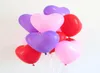 100pcs 22g Rose blanc rouge coeur en forme de ballons en latex de latex anniversaire décorations de mariage amour Valentine039