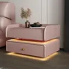 Nordic Luxury Nightstands Lamp Drawers Low Modern Bedside Table Multifunctional Minimalist Table De Chevet Living Room Furniture