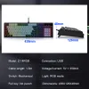 Tastaturen Eyooso Z14 RGB USB Mechanical Gaming Kabeltastatur Red Switch 104 Russische brasilianische Portugiesische Spieler für Computer -Laptop