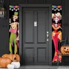 Mexican Day Of The Dead Party Porch Sign Halloween Hanging Door Curtain Banner Picado Papel Mexican Fiesta Sign Party Decoration