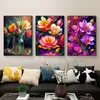 Fleurs 5d DIY Diamond Painting Lily Tulip Full Diamond Broidery Kit Mosaic Cross Crost Stitch Handmade Rhingestone Home Decoration