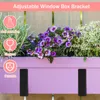 Crochets Boîte de fenêtre Bracket en acier en carbone jardinière de fleur ajusté étagère murale montée robuste