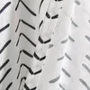 Rideaux de douche rideau de lin flèche moderne chic contemporain en noir / blanc (72 "x72")