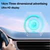 Desktop Mini 14cm 128led WiFi 3D Holographic Advertising Machine ventilateur 10W 14cm Projecteur holographique avec couverture protectrice