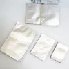 100 stcs zilveren wit zuivere aluminiumfoliezakken - warmteafdichting puur folie plastic zakje voedsel grade verpakking vlees / poederopslag