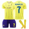 2324 Al-Nassr FC Stadium Home Football Jersey C luo nr 7 10 Mane Away Childrens Sports Set