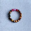 Clusterringen Handgemaakte 3 mm sectie Natuursteen voor vrouwen Fashion onregelmatige rekbaar bruiloftsfeestje Juwelen statement ring cadeau