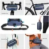 Storage Bags Bike Handlebar Bag Cycling Front 3L Bicycle Frame Waterproof Suitable For Shoulder Handbag Waist Bag(Blue)