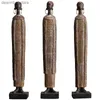 Konst och hantverk Harts Handikraft Afrikansk stam Totem Artistic Woman Fiure Black People Decorative Fiurines Home Decoration Accessories L49