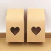 Present Wrap 20/50pcs Kraft Paper Party/Wedding Bags Cake/Chocolates/Candy Packing Stand Up Food Clear PVC Window Candy Box