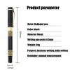 1+4st/set Luxury Ballpoint Pen med påfyllningar Skolkontor Black Wood Gold Carving Metal Roller Ball Pen Stationery Supplies Pen Pen