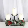 Candlers DIY Christmas Candlestick Decoration American Metal Whited Iron Home Party Supplies