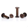 10pcs Métal Red Bronze Reliure Chicago Vis de clouts Long Studs Rivets En cuir ACCESSOIRES DE MALIAGE CARAT