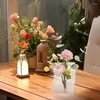 Wazony rama obrazka wazon dekoracje akrylowy mały czysty kwiat nowoczesny na sypialnię centralna półka na półkę ślub