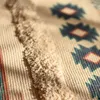 レトロなボヘミアンの手織りタッセルカーペットのためのホームリビングルームの家の装飾ベッドサイドリネンラグテーブルランナードアリネンマット60x90cm