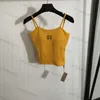 Réservoirs en tricot coupés pour femmes Summer Backless Color Vear