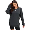 Women's T Shirts Casual Style Oversize Solid Color Pullover Fall-Winter 2024 gängad stickad långärmad tröja kvinnor grossist