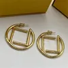 Orecchini designer Orecchie di gioielleria per le orecchie della moda per donne orecchini a cerchio dorato Lettera di orecchini in cerchio di lettera di diamante Regalo per la festa di matrimonio BLD244112