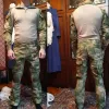 Аксессуары многокамерные военные униформы боевой рубашка тактический охотничий костюм Camo Man Pant Airsoft Оборудование для пейнтбольного оборудования + прокладка плюс 8xl