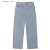 Herren Jeans Solid wischende Baggy Jeans Männer plus Größe 3xl Chic All-Match Herbst Wide Leghose Korean Streetwear Retro L49