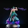 23 cm ett stycke anime figur gk dröm roronoa zoro tre knivflöde dubbel huvud pvc modell hänge staty garage kit leksak docka gåva