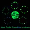 28.5mm Watch Dial Luminous Kanagawa For NH35 NH36 Movement SKX007 SKX009 Seiko Divers 200m 0020 Case Mod Parts Day Date Window