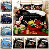 Sängkläder sätter god jul täcke omslag set xmas mönster happy year clorter coverpillowcase för barn tonåringar filt