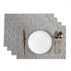 Table Mats 4 pièces PVC PLATEMAT CROSS-BRANDE Set Home Decoration Mat Nordic Cup