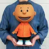 Super7 Supersize Peanuts Franklin met jas - 16 "Actiefiguur met stofkleding | Klassieke cartoon verzamelbaar speelgoed voor retro -fans en verzamelaars