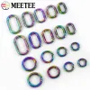 10/20pcs 10-50 mm Rainbow o anelli di metallo ad anelli ovali anelli a molla ovalo Carabiner Clip Class Accessori per gancio per borse