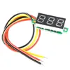 10pcs DC Voltmètre Affichage 3 fils DC 0-100V Tester de tension 0,28 pouce Panneau LED 4 couleurs combinées mini