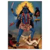 Kali av Raja Ravi Varma Canvas Måla hinduiska gudar affischväggkonst för heminredning
