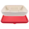 Bols chinois assiettes de collation taco servis plats pliers plateau de fromage plate