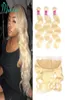 Human Hair Capless Wigs Monstar Remy Blonde Color Hair Body Wave 2 3 4 Bundles with 13x4 Ear to Ear Lace Frontal Closure Brazilian5678912
