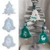 Moules de résine du Nouvel An pour bijoux pendentif bricolage Small Bell Christmas Tree Elk Silicone Moule Crystal Epoxy Resin Moule Craft Craft