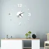 3D Clock Clock DIY ملصقات الجدار مرآة المنزل ديكور الكوارتز الإبرة مشاهدة غرفة المعيش