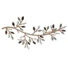 Frames 1/2Pcs Iron Craft Decoration Metallic Wall Art Leaf Vine Olive Branch Hanging Decor Home 30 16cm