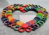 Children039s wooden toys beech rainbow coins and rings stackable Montessori toys loose parts of nature creative toys 12 co2314241