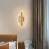 Настенные лампы Oufula Современные листья внутренняя гостиная спальня спальня кроватя