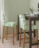 Couvre la chaise Géométrie Green Grey Bar Bar Elastic Elastic Courte-ciel Sees Protecteur pour la salle à manger à domicile