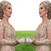 2018 Luxury Mother of the Bride Robes V Neck manches longues Crystal Sirène en dentelle de dentelle plus taille de soirée Mariage de soirée G3402855