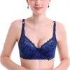 BRAS Kvinnor Sexig spetsbh fast färg trådlös Push -broderi Flower Deep V Neck Lingerie Kvinnliga underkläder Kvinnors intimat