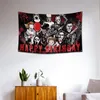 Horror Movie Character Birthday Party Decor Backdrop Banner Scary Banner Happy Birthday Background For Theme Party Home Decor