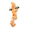 Garden Decorations Squirrel Statues Hanging Baby Parent Ornament Resin Figurine Indoor Outdoor Animal