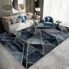 大理石のジオメトリカーペット抽象ノルディックライトリビングルームのための豪華な金と緑の敷物アンチスリップ大きなサイズの床マットの装飾