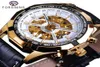 ForsiNing Men039s Montres Top Brand Luxury Golden Hand Wind Mécanicien Male Male Band Couver en cuir Renogio Masculi1050537